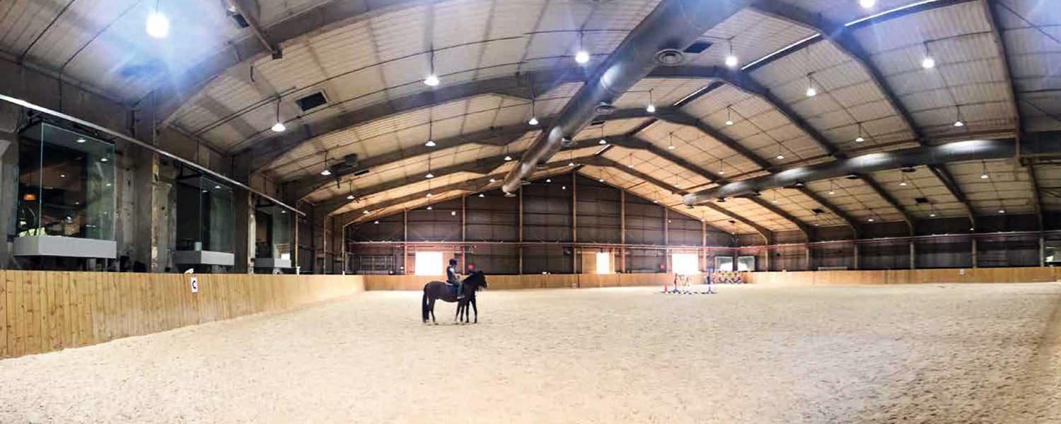 The indoor arena at William International Equestrian Centre